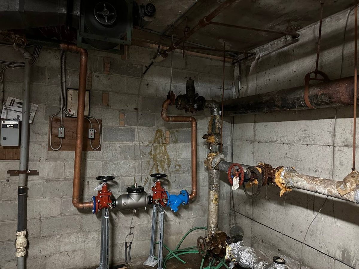 A code-compliant backflow preventer installation on a commercial property serving Markham